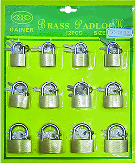 HOMie Padlock Brass with Key 20mm 1pcs