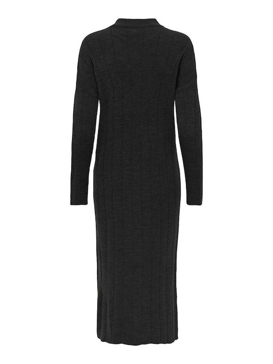 Only Maxi Dress Knitted with Slit Anthracite