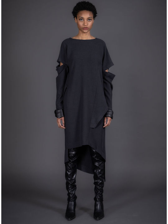 Lotus Eaters Midi Dress Black