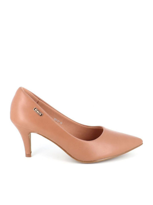 Anatomic Synthetic Leather Beige Heels