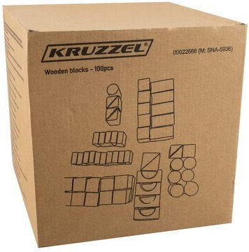 Kruzzel Kruzzel Bauklötze für 3+ Jahre 100 Stück