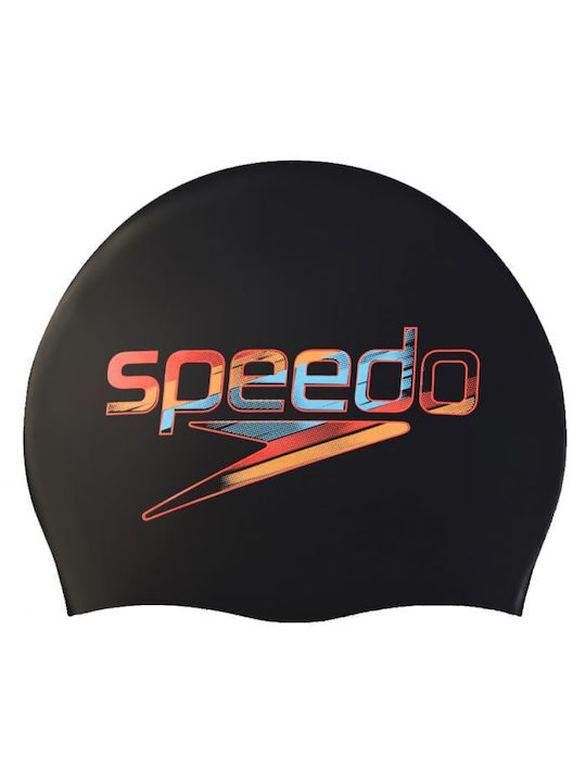 Speedo Reversible Moulded Căciulă de înot Adulți din silicon Negru