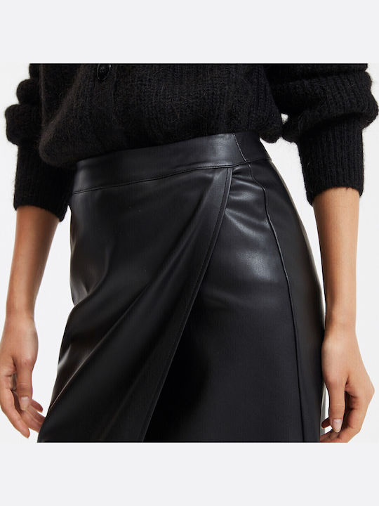 Leder Maxi Rock Schwarz