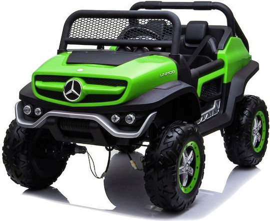Детска Електрическа Кола Две места с Дистанционно управление Unimog Зелен