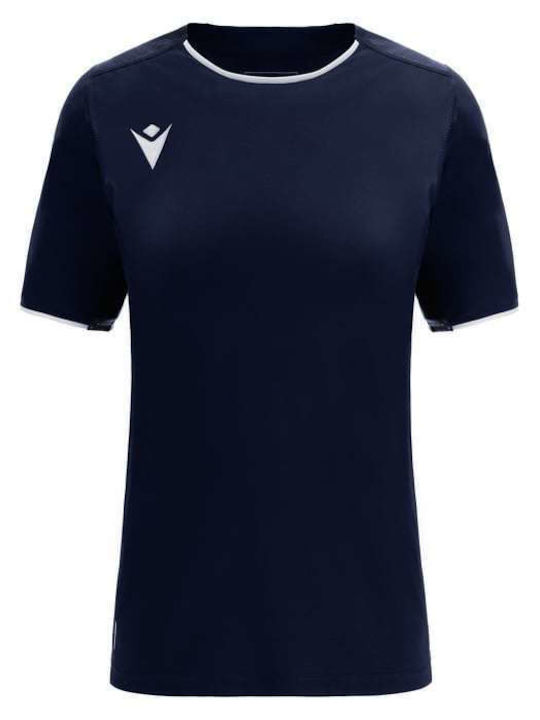 Дамска Спортна Блуза Къс ръкав Blue Navy/White