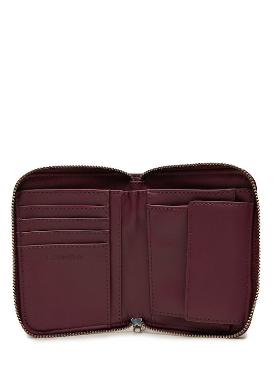 Small Leather Women's Wallet with RFID Burgundy
