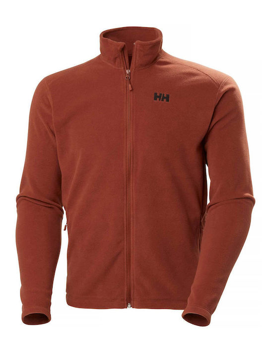 Men's Fleece Cardigan Orange