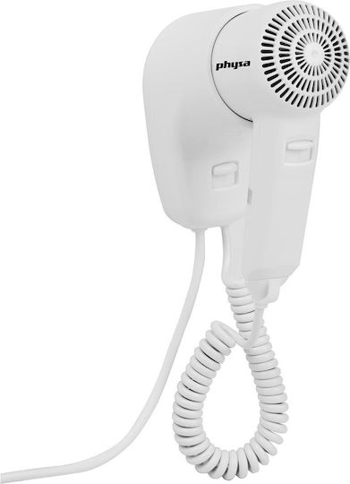 Physa Сешоар за хотел White 1.2кВт със спираловиден кабел до 120см.