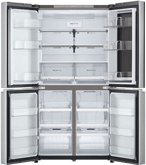 LG Ψυγείο Ντουλάπα 666lt Total NoFrost Υ178.7xΠ91.4xΒ72.5εκ. Inox GMV960MBDE