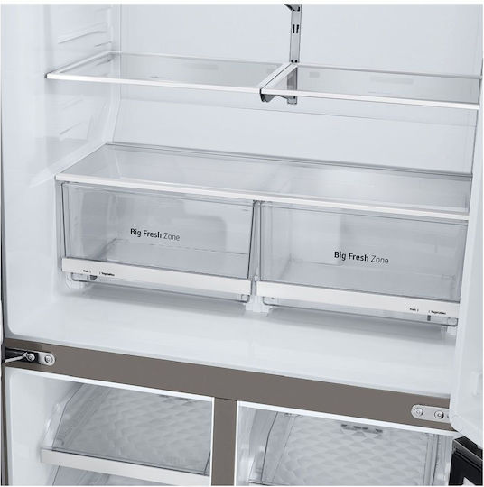 LG Ψυγείο Ντουλάπα 666lt Total NoFrost Υ178.7xΠ91.4xΒ72.5εκ. Inox GMV960MBDE