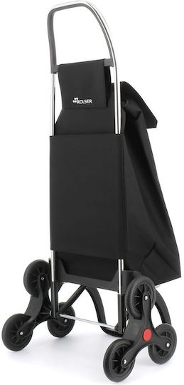Shopping Trolley Black 46.5x8x113cm