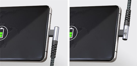 Goobay 1m Usb-c 2.0 Cable 480 Mb S Angled Textile