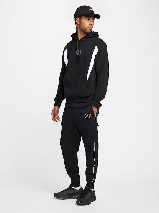 Cargo Sweatpants with Elastic Black
