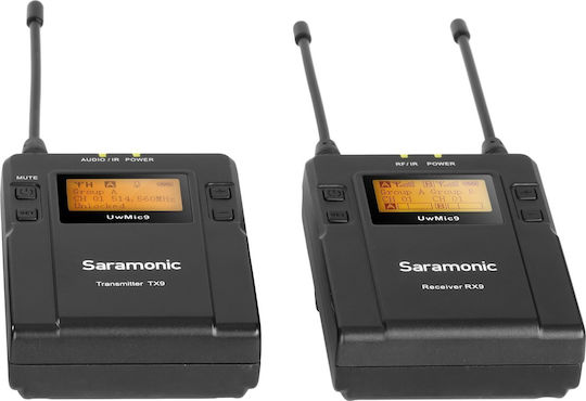 Saramonic UwMic9 Σετ Ασύρματο Μικρόφωνο Πέτου, Clip On, Ζώνης Δημοσιογραφικό