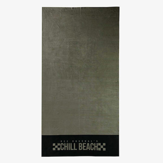 Bee. Unusual. Black Panther Πετσέτα Microfiber Σώματος 340gr/m² Διπλής Όψεως Αντιβακτηριδιακή Γκρι 180x100εκ.