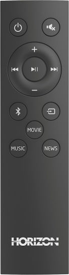 Horizon-Europe Soundbar 2.1 Bluetooth και HDMI 100W με Τηλεχειριστήριο Μαύρο HAV-S3770
