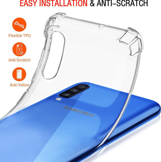 Techsuit Shockproof Clear Back Cover Σιλικόνης Διάφανο (Galaxy A30s)