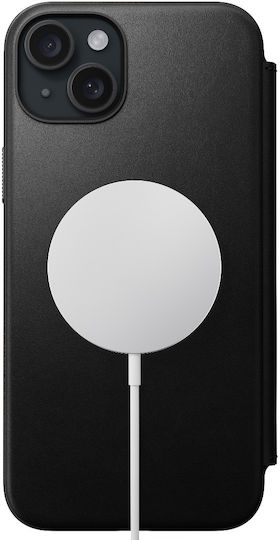 Nomad Umschlag Rückseite Leder Schwarz (iPhone 15 Plus / 16 Plus)