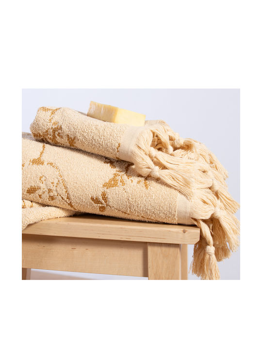 Nef-Nef Homeware Handtuch Premium Livery 30x50εκ. Curry Gewicht 550gr/m²