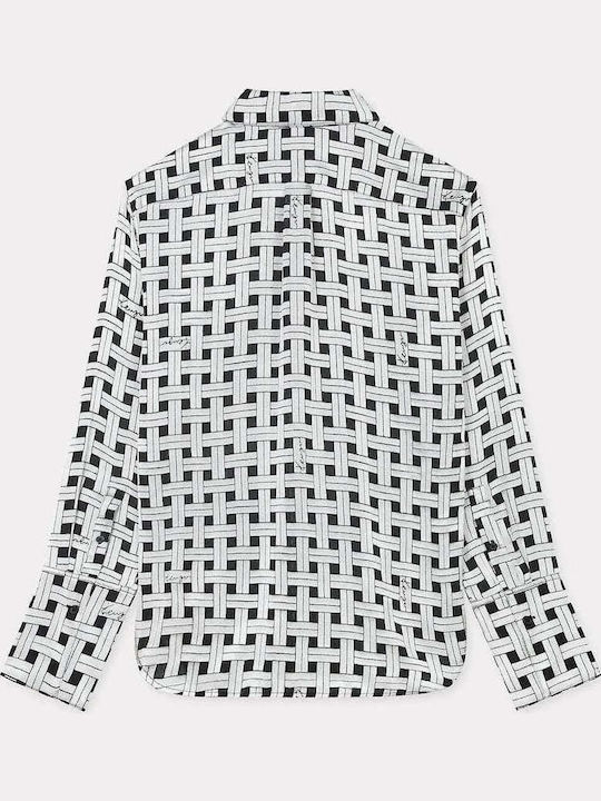 Kenzo Weave Oversized Shirt Grey Fe62ch2549i1.93