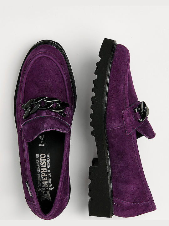 Mocasini dama în culoarea Violet