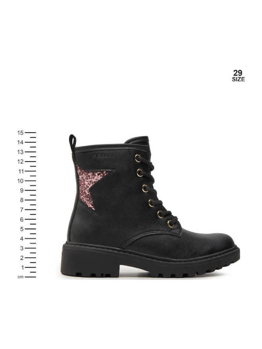 Jr Casey Cizme Copii cu Fermuar Negre