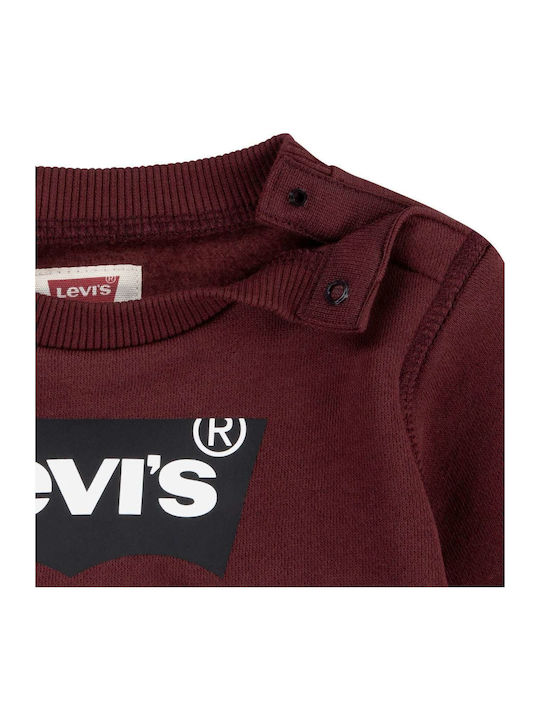 Παιδικό Φούτερ Μπορντό Batwing Crewneck
