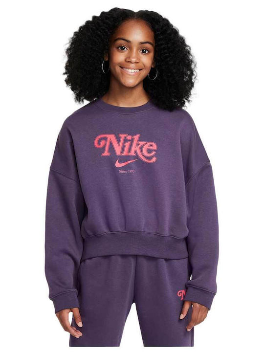 Fleece Hanorac Copii Cropped Violet Sportswear