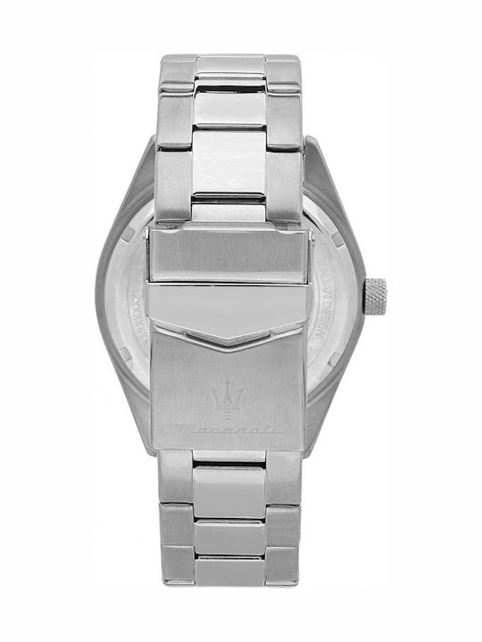 Maserati Competizione Men's Watch 43mm Battery With Silver Steel Bracelet