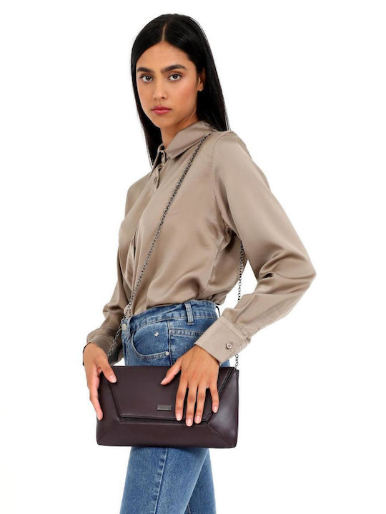 Doca Damen Umschlagtasche Braun