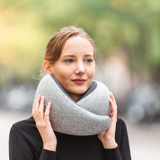 Ostrichpillow Pernă de călătorie Bumbac Gri M25xL17xH7cm