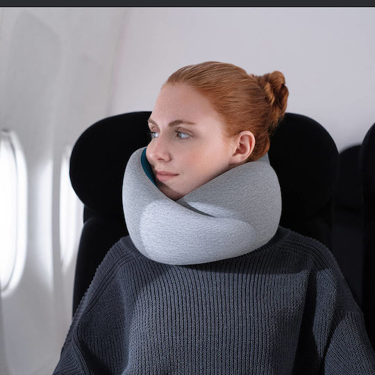 Ostrichpillow Pernă de călătorie Bumbac Gri M25xL17xH7cm