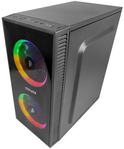 1STPLAYER X1 Геймърско Midi Tower Компютърна Кутия с Страничен Прозорец Черна