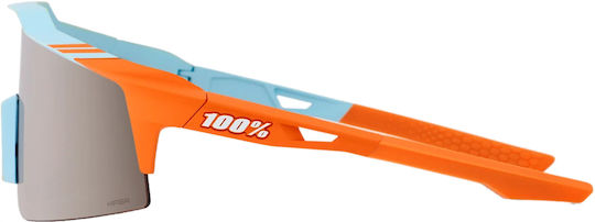100% Cycling Glasses Speedcraft SL with Blue Frame & Dark Lenses