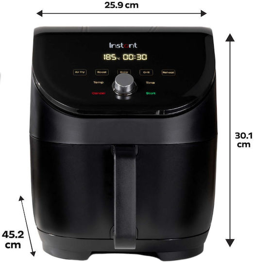 Instant Pot Vortex Slim Heißluftfritteuse 5.7Es Schwarz