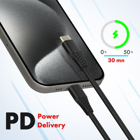 Swissten Usb-c To Usb-c 100w Ultra-fast Charging Synchronization Cable 1.5m Black