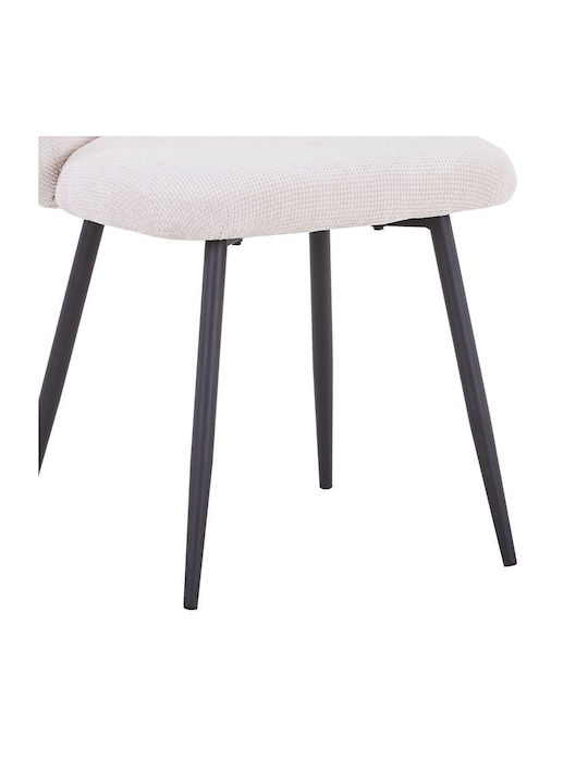 Karg Dining Room Fabric Chair White / Black 57x62x80cm