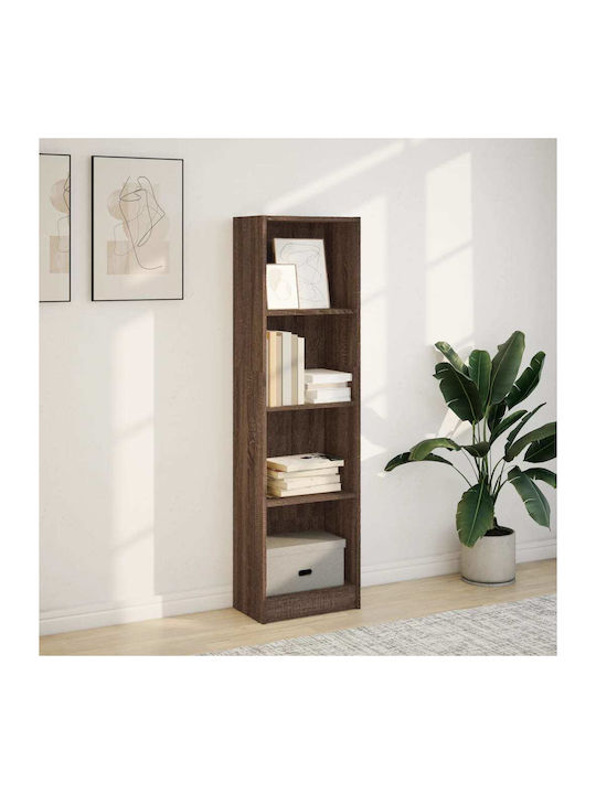 Bookcase Brown Oak 40x24x143cm