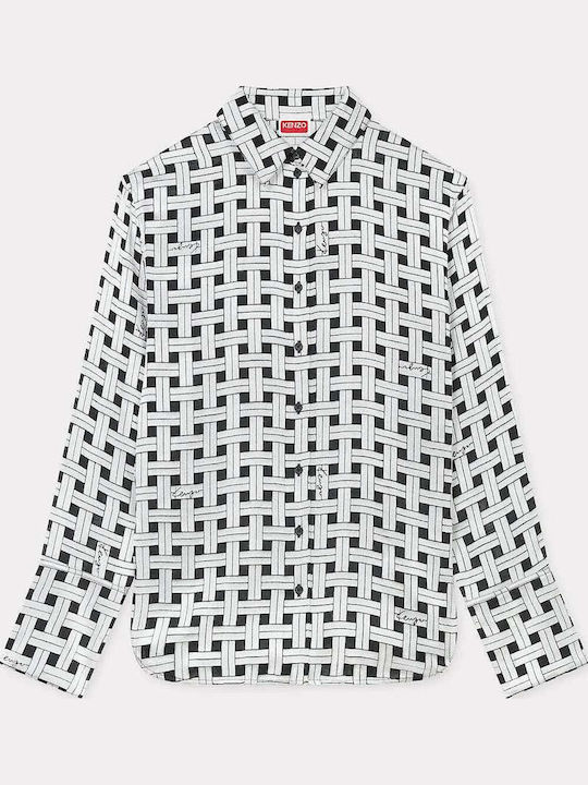 Kenzo Weave Oversized Shirt Grey Fe62ch2549i1.93