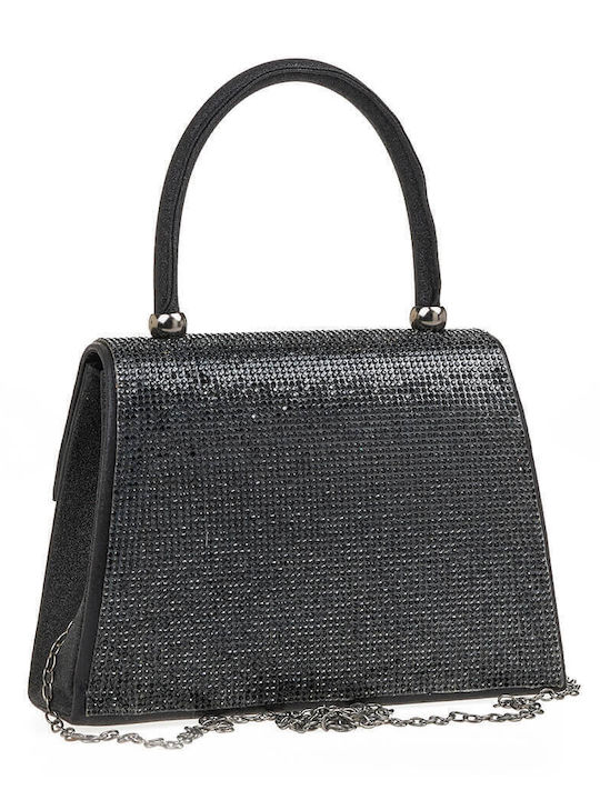 Stoff Damenhandtasche Handtasche Schwarz