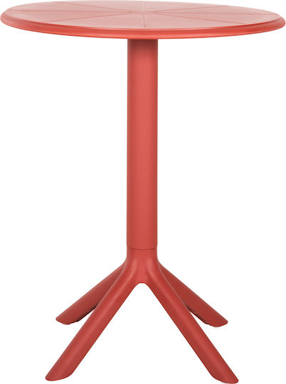 Tisch Bar für kleine Außenbereiche Stabil Terrin Red 61x61x77cm