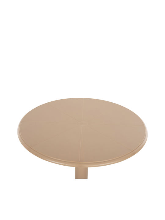 Catering Garden Table for Small Outdoor Spaces Made of Polypropylene Foldable Terrin Cappuccino 61x61x77cm