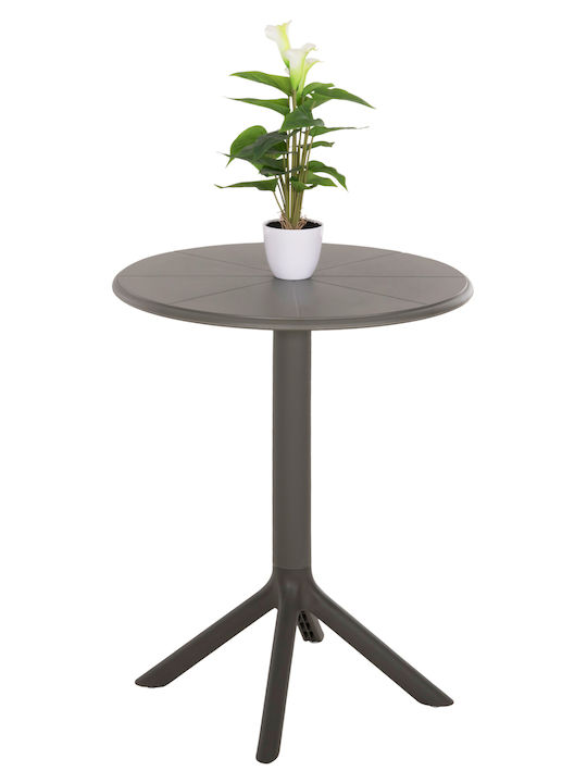 Tisch Zusammenklappbar Terrin Olive Green 60x60x75cm