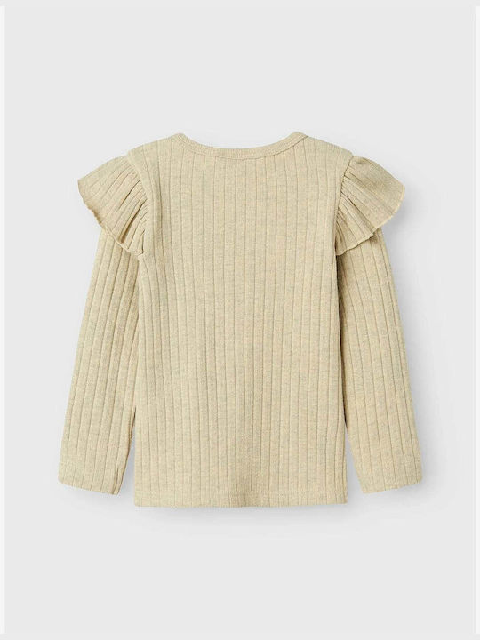 Lil' Atelier Kids Blouse Long Sleeve Beige