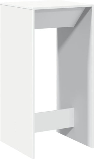 Wood Table Bar Wooden White 51x50x103.5cm