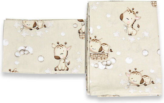 Maboo Set Copertă de Pătuț cu Față de Pernă Minky Cute Giraffe 100x135cm.