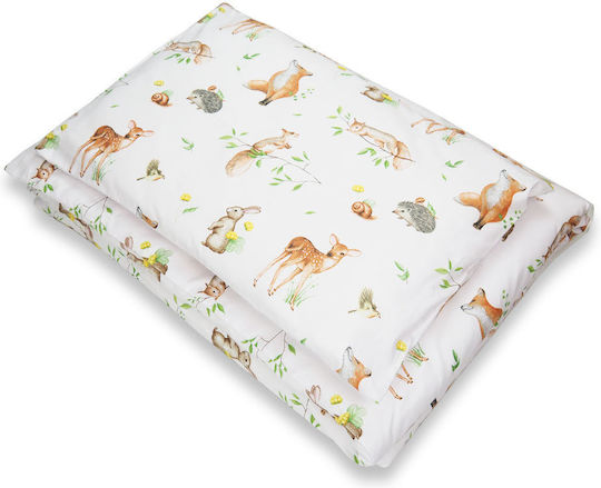 Maboo Set Copertă de Pătuț cu Față de Pernă Minky Fairytail Forest 100x135cm.