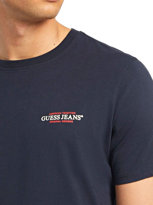 Guess Ανδρικό T-shirt Κοντομάνικο Μπλε