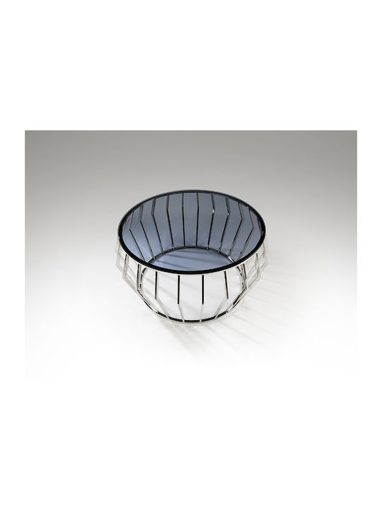 Rundes Zentral Kaffeetisch Ciros Glas Matt M90xL90xH45cm