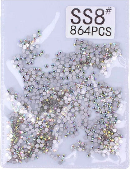 Σετ 1440 Rhinestones Crystals Διακόσμησης Νυχιών Ss8#